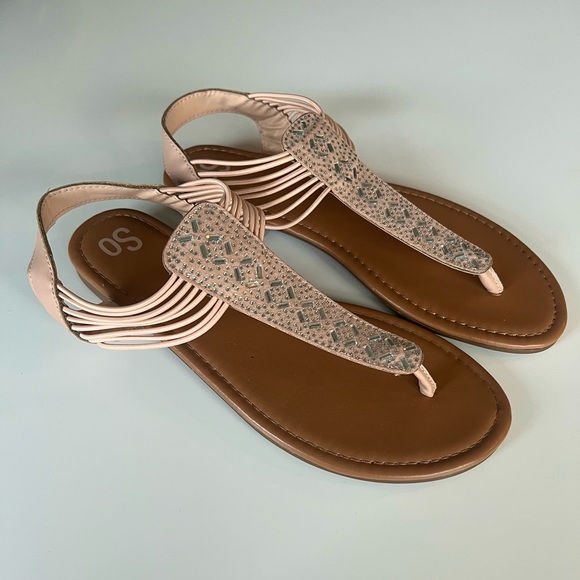 Sparkly Flat Sandals - Picture 2 of 4